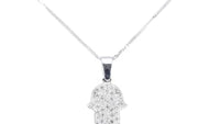 Diamond Embellished Hamsa Pendant - .5 Carat