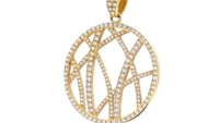 Drop Bamboo Forest Circle Pendant - 1.2 Carat