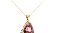 Triangular Tourmaline Gemstone Pendant - 9 Carat