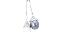 Lariat Diamond and Pearl Necklace
