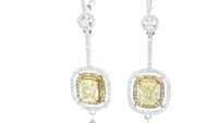 Fancy Color Diamond Mix Dangling Earrings - 4.8 Carat