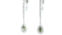 Pear Shaped Fancy Diamond Drop Earring