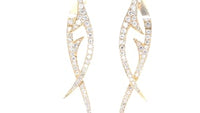 Rose Gold Diamond Bypass Yin Yang Drop Earrings -1.4 Carat