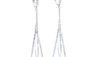 Diamond Kite Shape Drop Dangling Earrings -1.8 Carat