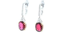 Oval Cut Red Ruby Drop Earrings - 5 Carat