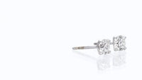 Classic Round Diamond Solitaire Stud - 1 carat diamond earrings