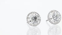 Diamond Halo Studs - 4.20 Carat