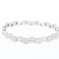 Waved Diamond Tennis Bracelet - 2.3 Carat