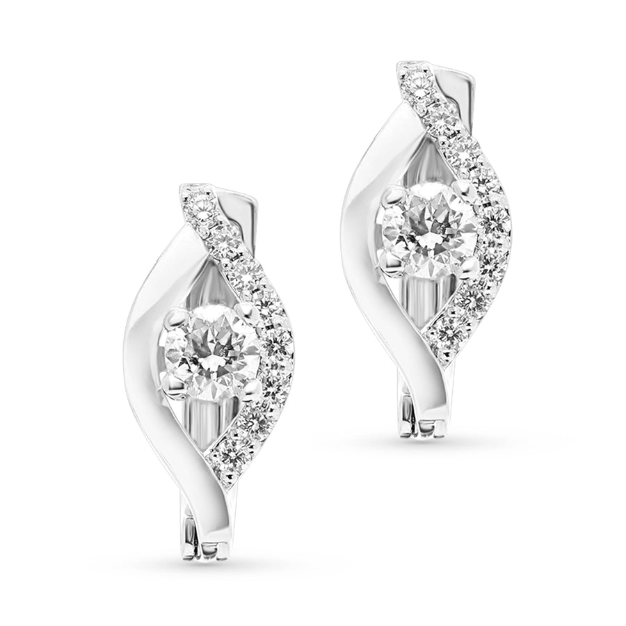 Diamond Huggie Earrings - 0.8 Carat