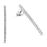 Dangling Diamond Linear Drop Earrings - .3 Carat