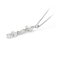 Linear Fancy Green and Mix Shaped Diamond Pendant - 2.95 Carat