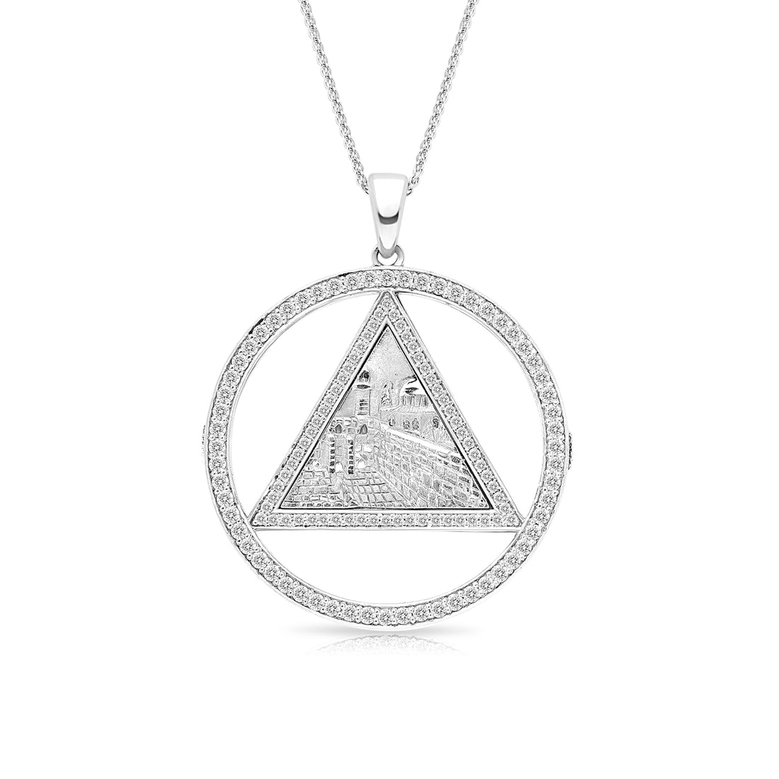 Star of David Western Wall Twist Pendant - .75 Carat