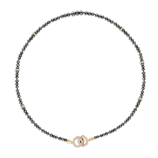 Black Diamonds Beaded Necklace - 115.86 Carat