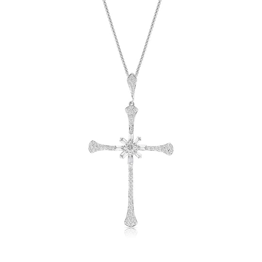Delicate Diamond Cross Pendant