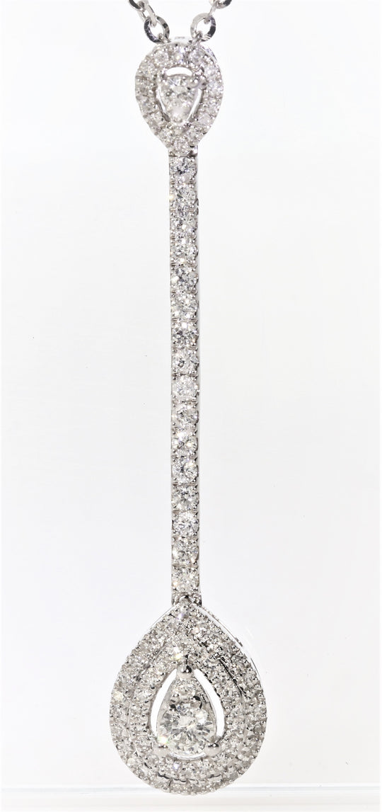 Pear Shaped Diamond Drop Pendant - .37 Carat