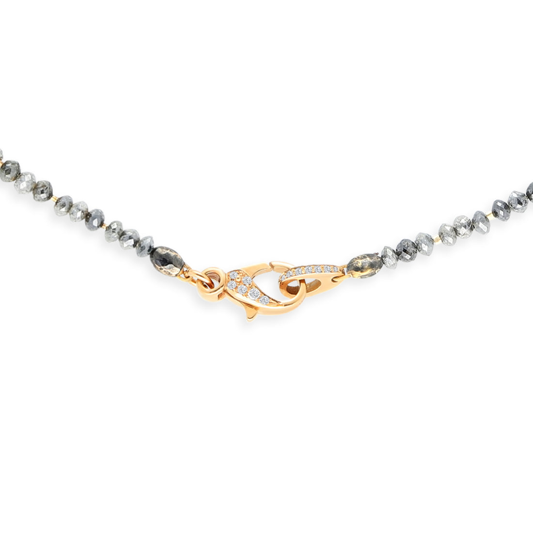 Gray Diamond Beaded Necklace - 48 Carat