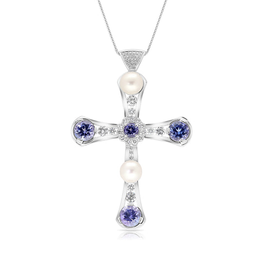 Unique Estate Tanzanite Cross - 15.2 Carat