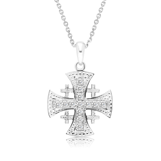 Jerusalem Cross Pendant - .26 Carat