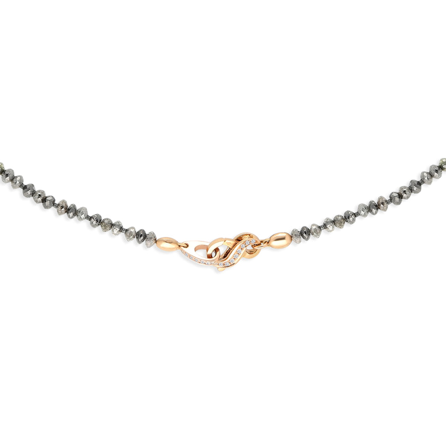 Fancy Grey Diamond Beaded Necklace - 57.67 Carat