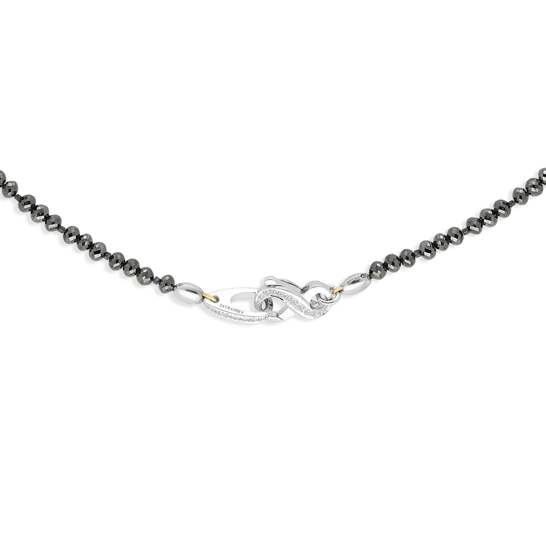 Black Diamond Beaded Necklace - 46.99 Carat