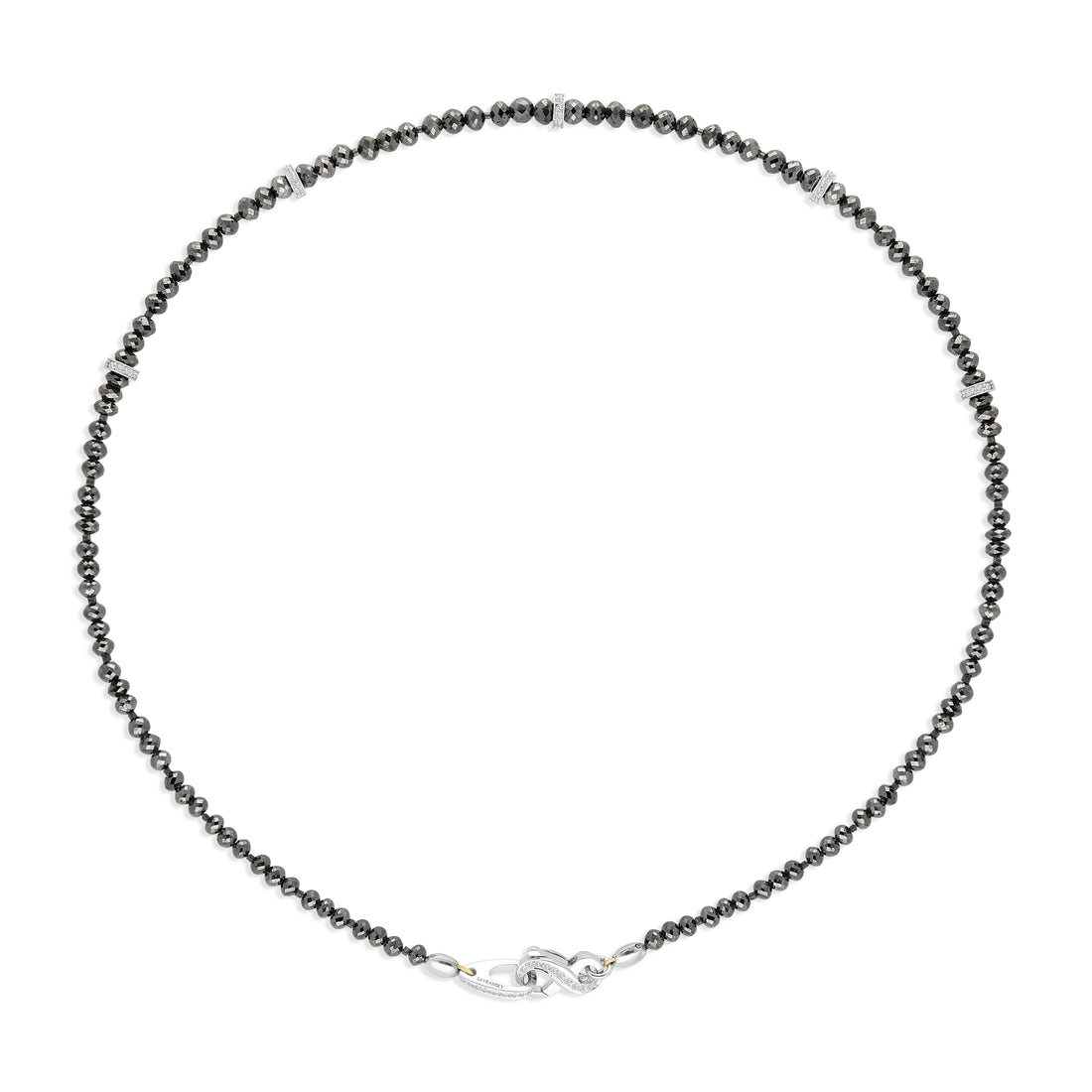 Black Diamond Beaded Necklace - 46.99 Carat