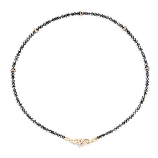 Black Diamond Beaded Necklace - 41.32 Carat