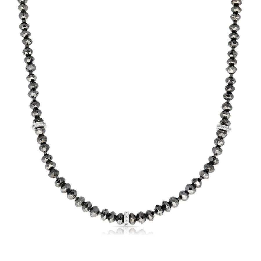 Black Diamond Beaded Necklace - 53.3 Carat