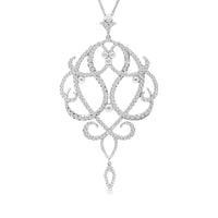 Chandelier Filigree Diamond Pendant Necklace - 2 Carat