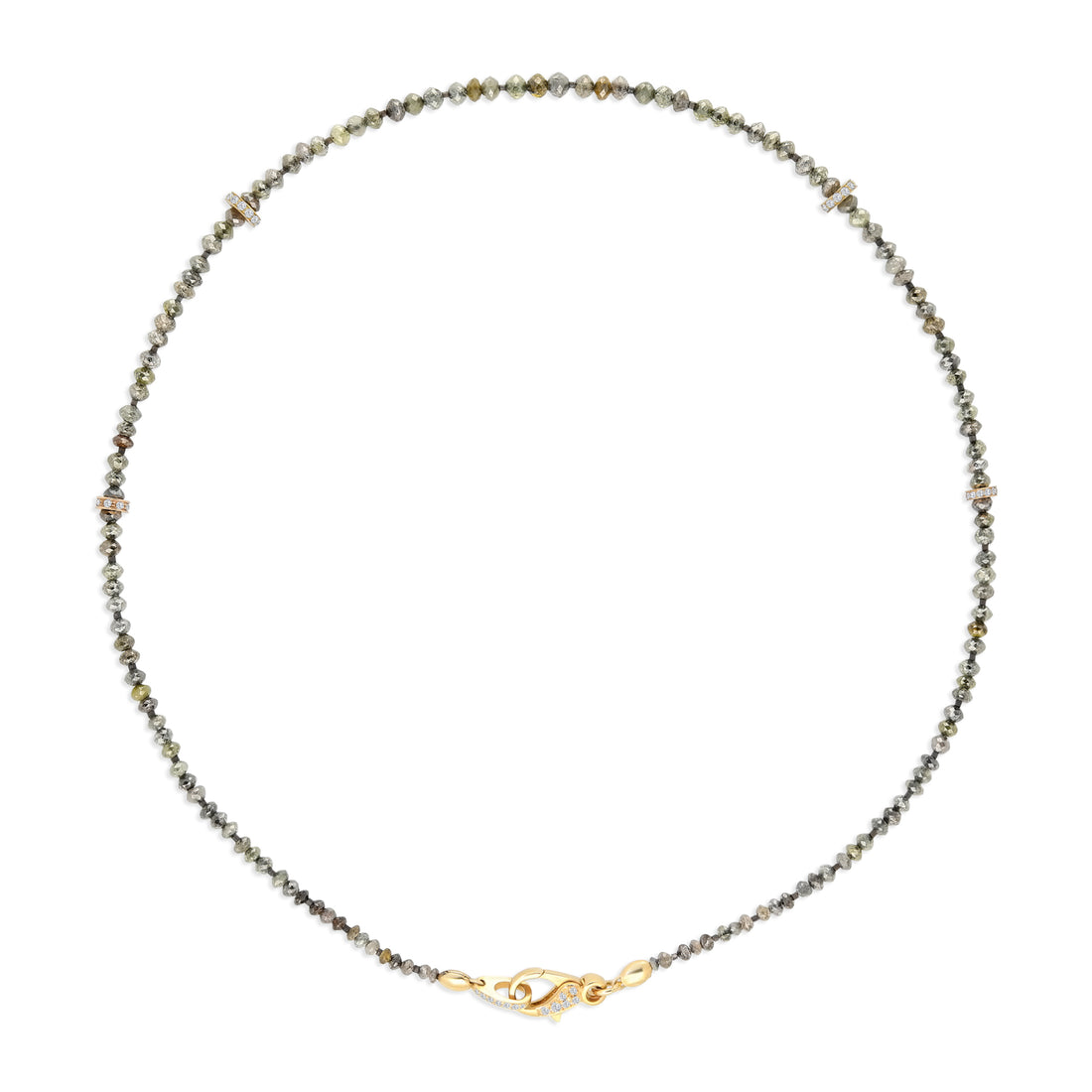 Multicolor Diamond Beaded Necklace - 47.9 Carat