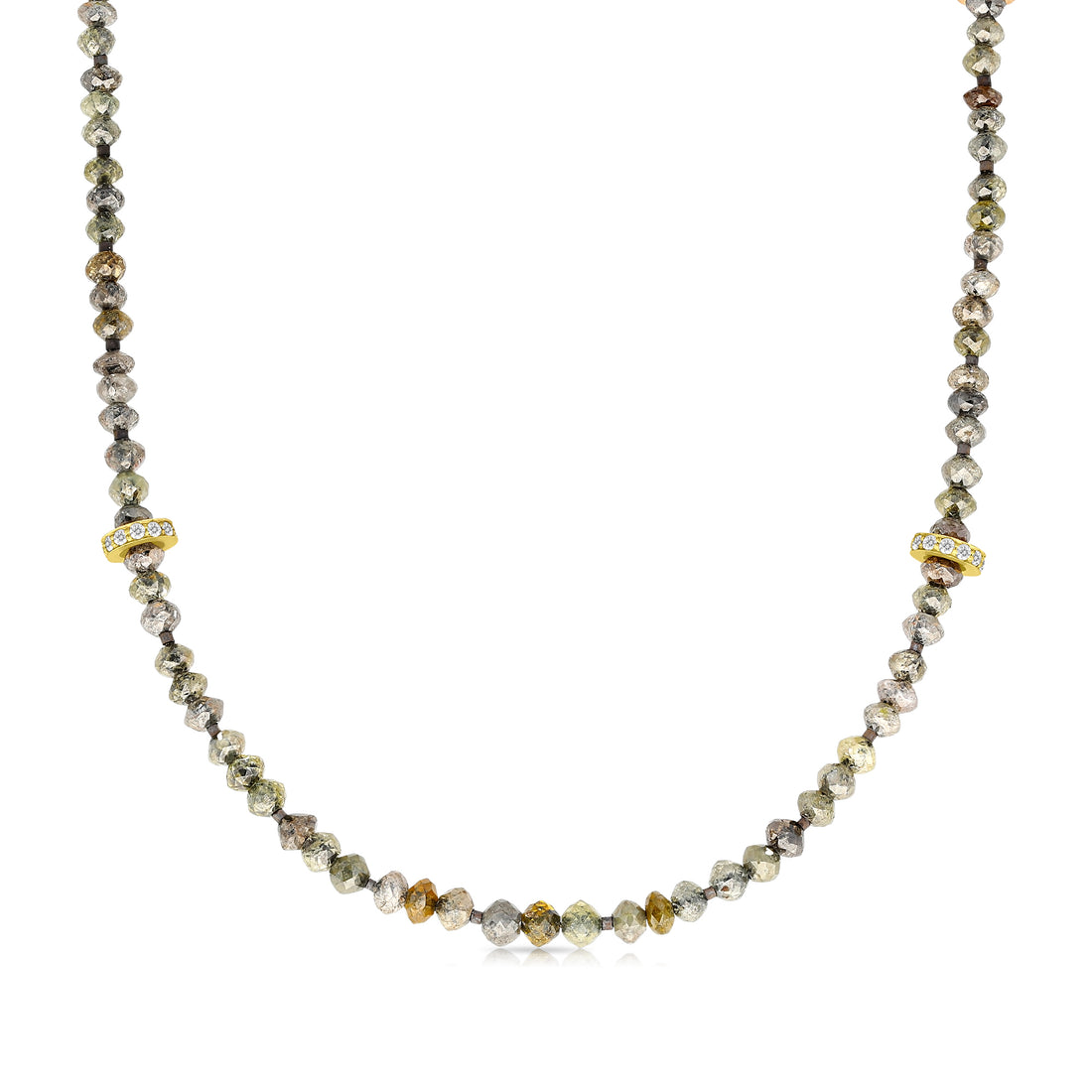 Multicolor Diamond Beaded Necklace - 47.9 Carat