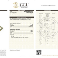 3 Carat Cushion Cut Fancy Intense Yellow Three Stone Trillion Ring