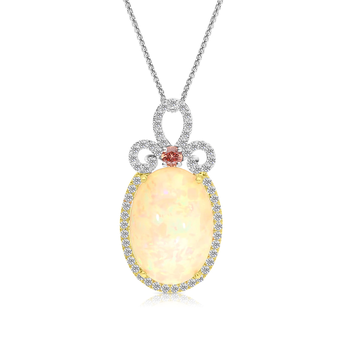 Oval Cut Opal Pendant  - 13.5 Carat