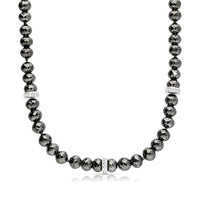 Black Diamond Beaded Necklace - 128.9 Carat