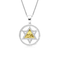 Star of David Western Wall Twist Pendant - .47 Carat