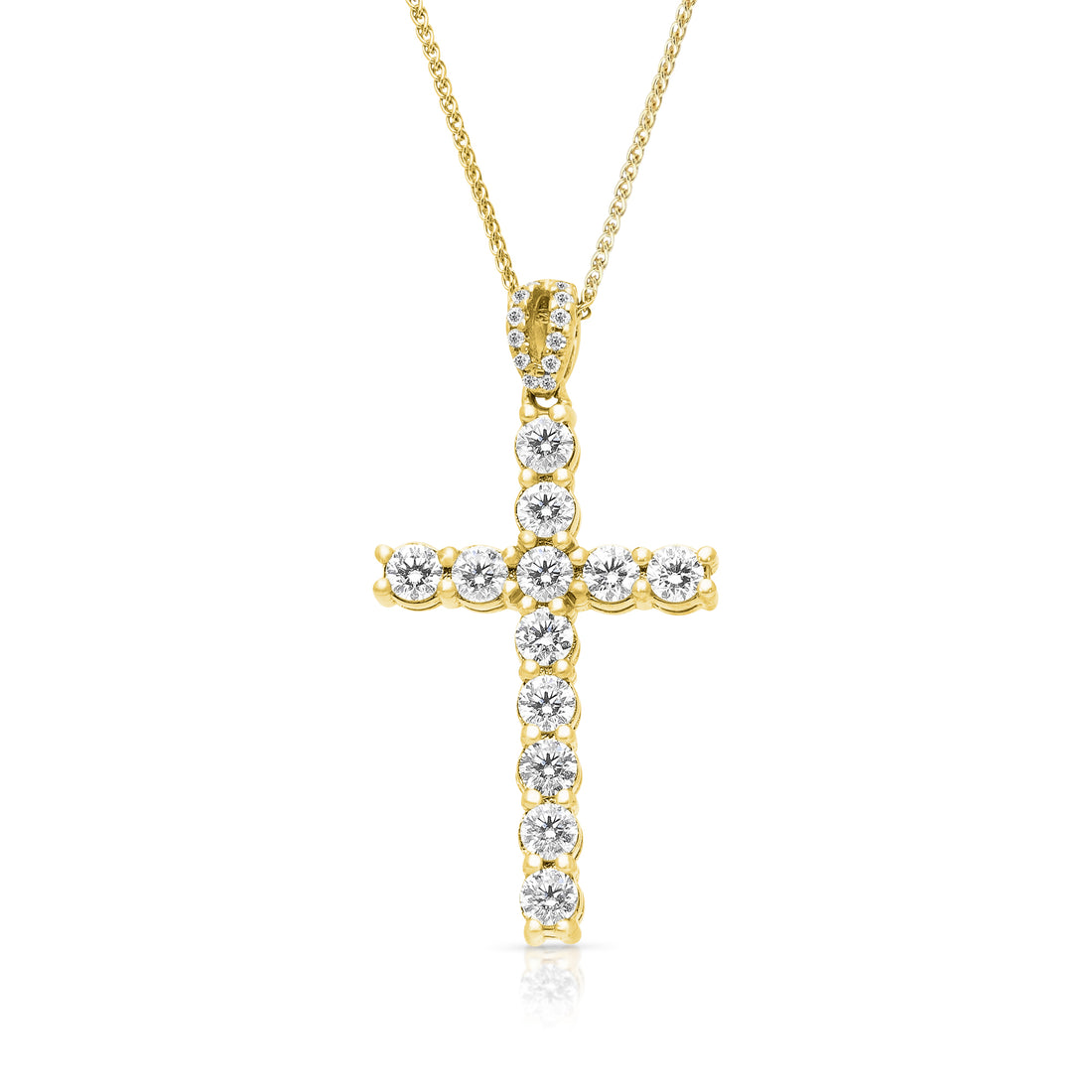 Diamond Cross Pendant - .85 Carat