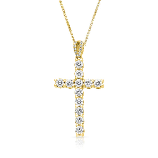 Diamond Cross Pendant - .85 Carat