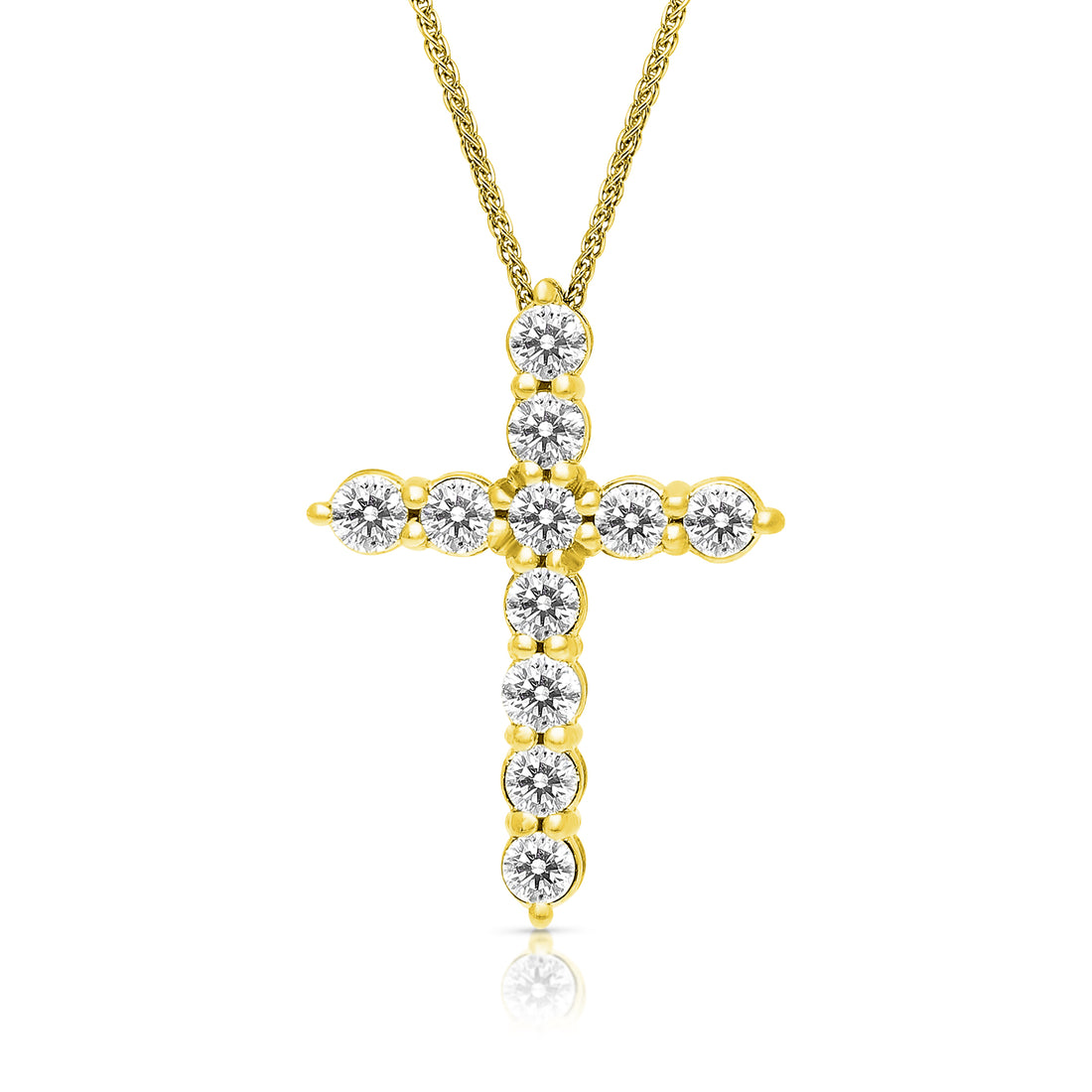 Diamond Cross Pendant - .73 Carat