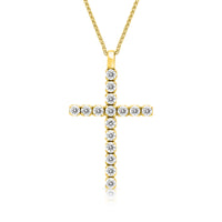 Small Diamond Cross Pendant - .68 Carat