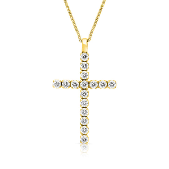 Small Diamond Cross Pendant - .68 Carat