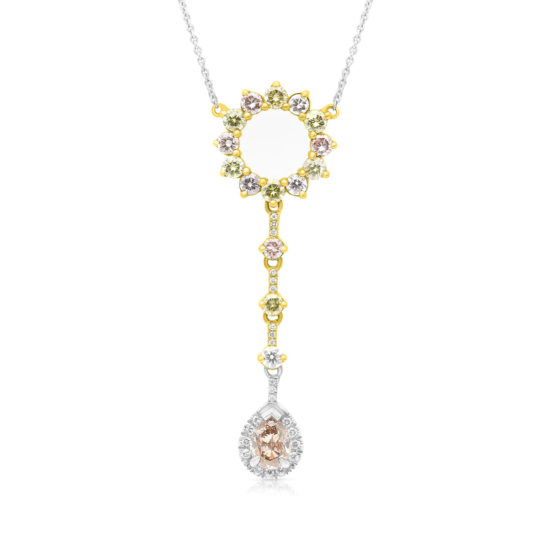 Fantasy Multicolor Fancy Diamond Necklace - 2.1 Carat