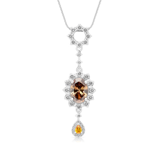 Fancy Color Mix Diamond Pendant - 3.1 Carat