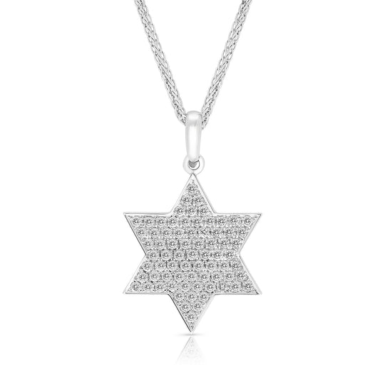 White Gold Complete Shining Star Pendant - .45 Carat