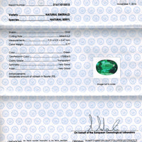Emerald Flower Shaped Drop Earrings - GRS certificate