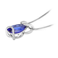 Pear Shaped Violet Blue Tanzanite Pendant - 5.2 Carat