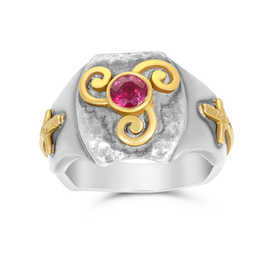 Ruby Knights Men's Signature Ring