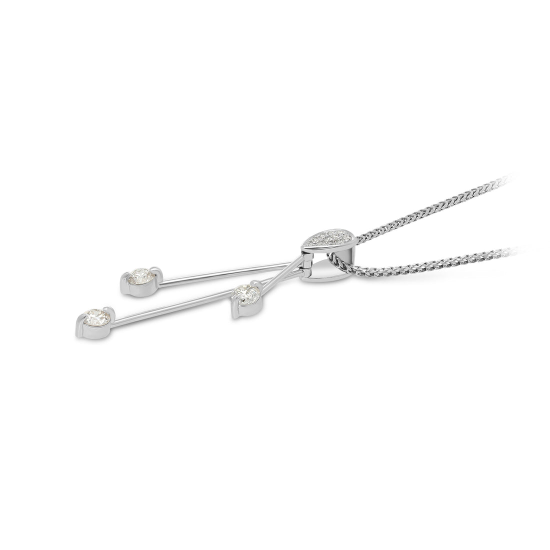 Platinum Swinging Diamond Necklace - .68 Carat