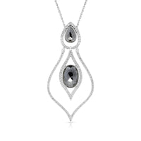 Black Diamond Pendant Necklace - 7 Carat
