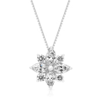 Flower Shaped Necklace - 1.7 Carat