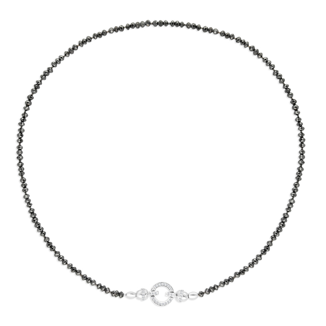 Black Diamond Beaded Necklace - 53 Carat