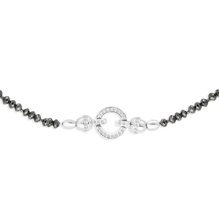Black Diamond Beaded Necklace - 53 Carat